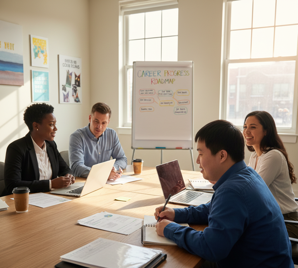 Consultation meeting discussing career goals